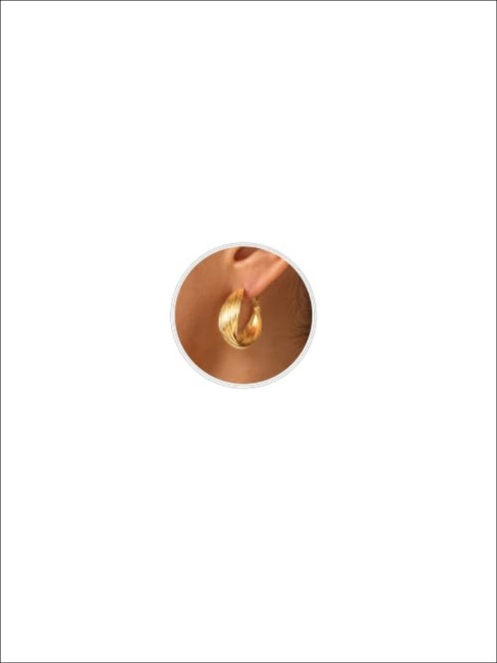 Chunky 14K Gold Plated Twisted Multi-Strand Hoop Earrings Lightweight Statement